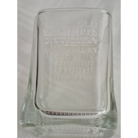 Vintage Old Bushmills Distillery 1608 Embossed Whiskey Glass – Square 72x90 MM - Picture 2 of 7